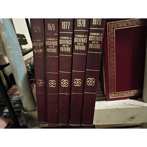 Yearbook of Science and The Future Hardcover 1975-1979 Set Vintage Rare Individu